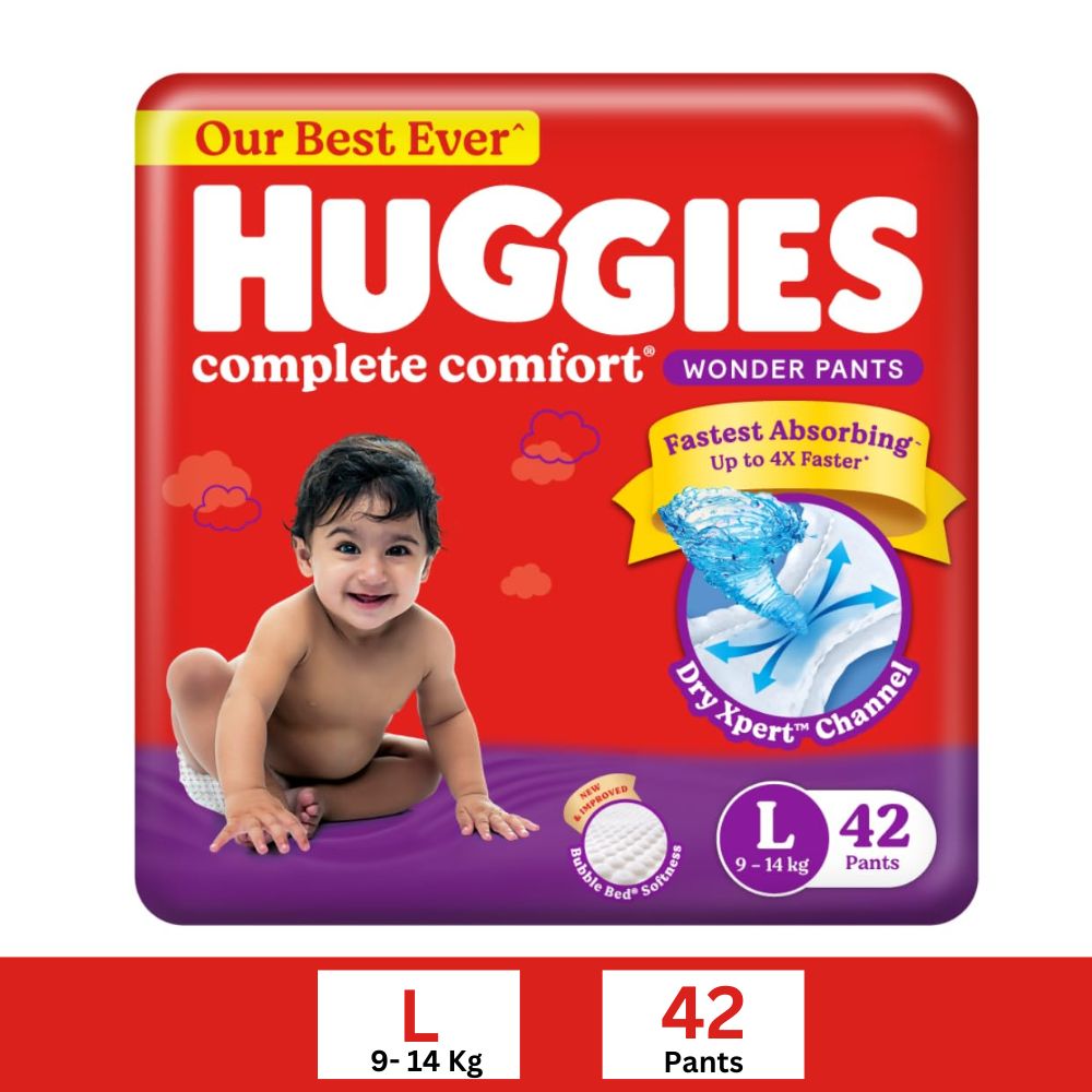 Huggies Baby Diaper Wonder Pants Large 42 Pants Pack