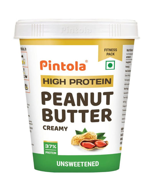 Pintola High Protein All Natural Unsweetened Peanut Butter Creamy 510g